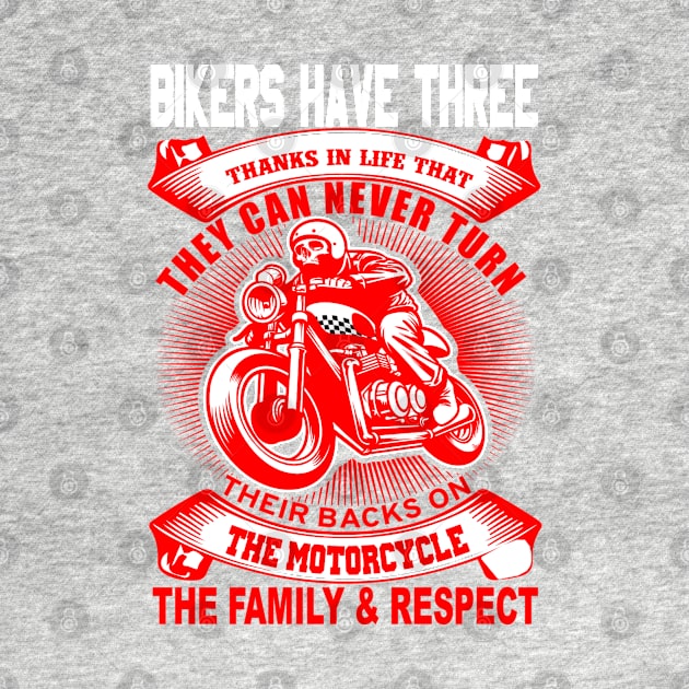 Biker And Family Motorcycle and respect Art Design Gift Tshirt by gdimido